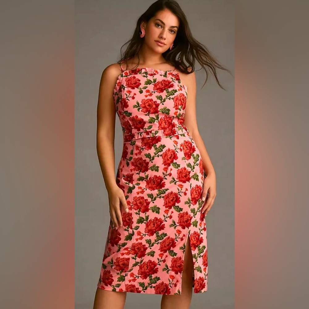 Anthropologie - Ruffled Halter Dress